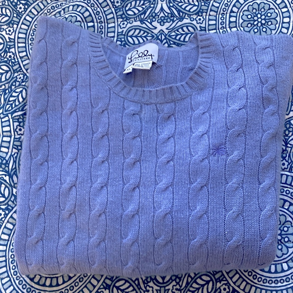 Lilly Pulitzer Lavender Cable Knit Sweater